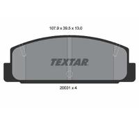 Textar Jeu de plaquettes de frein arrière 2003101 pour Mazda 626 V