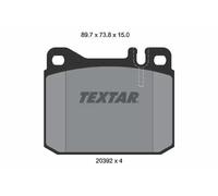 Textar Jeu de plaquettes de frein 2039204, avant