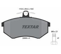 Textar Plaquettes de frein 2066921 – Avant pour Audi A4 B5, 80 B3, A trois volumes, 90 B3