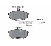 Plaquettes de frein 2066922 TEXTAR pour AUDI 80 B3 A trois volumes QUATTRO 90 B3