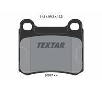 Plaquettes de frein 2068701 TEXTAR pour MERCEDES-BENZ 124 A trois volumes 190