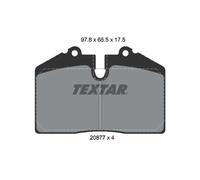 Plaquettes de frein 2087708 TEXTAR pour PORSCHE AUDI