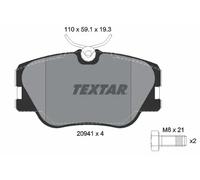 Plaquettes de frein 2094102 TEXTAR pour MERCEDES-BENZ 190 124 A trois volumes