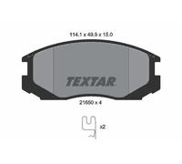 Plaquettes de frein 2165001 TEXTAR pour MITSUBISHI PROTON DAIHATSU