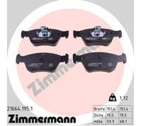 ZIMMERMANN 21664.195.1 Plaquettes de frein