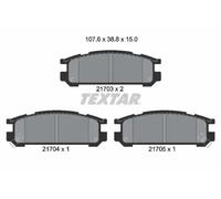 Plaquettes de frein 2170301 TEXTAR pour SUBARU IMPREZA Coupé IMPREZA Break SVX
