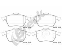 Plaquettes de frein 21829 00 701 00 BRECK pour OPEL SAAB