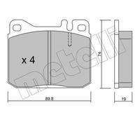 Plaquettes de frein 22-0011-2 METELLI pour VW LT 28-35 I Autobus/Autocar