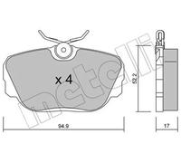 Plaquettes de frein 22-0042-0 METELLI pour BMW 3 3 Touring 3 Décapotable