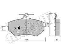 Plaquettes de frein 22-0050-2 METELLI pour SEAT VW