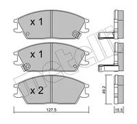 Plaquettes de frein 22-0081-1 METELLI pour HYUNDAI GETZ ACCENT I ACCENT II PONY