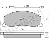 Plaquettes de frein 22-0098-0 METELLI pour RENAULT OPEL
