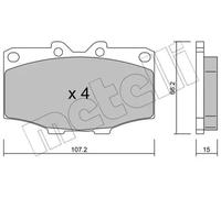 Kit De Plaquettes De Frein Frein À Disque Metelli 22-0109-0 pour Toyota