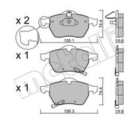 METELLI Jeu De Plaquettes De Frein Avant Pour Saab 9-3 Cabriolet
