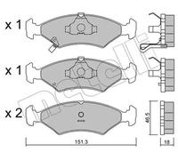 METELLI Kit De Plaquettes De Frein Avant Pour KIA Shuma Sephia (Berline)