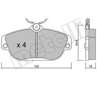 Plaquettes de frein 22-0132-0 METELLI pour VOLVO 740 760 740 Kombi 760 Kombi 940