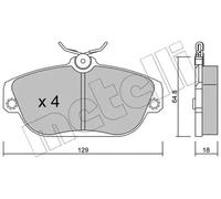 Plaquettes de frein 22-0132-0 METELLI pour VOLVO 740 940 Kombi S90 I V90 I Break