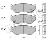 Plaquettes de frein 22-0136-0 METELLI pour SUZUKI GEO