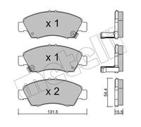 METELLI Plaquettes Bremsbelegsatz Avant pour Honda Jazz II Civic VI Hatchback