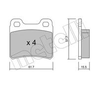 Plaquettes de frein 22-0141-0 METELLI pour OPEL SAAB
