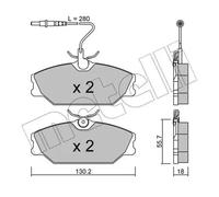 Plaquettes de frein 22-0142-0 METELLI pour RENAULT ALPINE