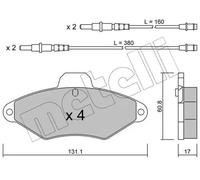 Plaquettes de frein 22-0144-0 METELLI pour CITROËN XANTIA