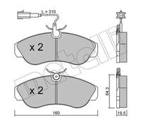 Plaquettes de frein 22-0155-1 METELLI pour CITROËN FIAT PEUGEOT