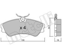 Plaquettes de frein 22-0162-0 METELLI pour VW TRANSPORTER T4 Autobus/Autocar