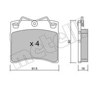 Plaquettes de frein 22-0163-0 METELLI pour VW TRANSPORTER T4 Autobus/Autocar
