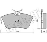 Plaquettes de frein 22-0164-0 METELLI pour VW TRANSPORTER T4 Autobus/Autocar