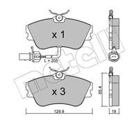 Plaquettes de frein 22-0164-1 METELLI pour VW TRANSPORTER T4 Autobus/Autocar