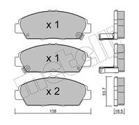 Plaquettes de frein 22-0172-0 METELLI pour HONDA ROVER