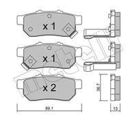 Plaquettes de frein 22-0176-1 METELLI pour HONDA JAZZ II JAZZ III