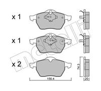 Plaquettes de frein 22-0181-1 METELLI pour VW AUDI