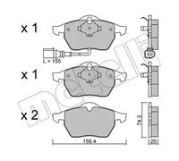 Plaquettes de frein 22-0181-4 METELLI pour AUDI VW SEAT SKODA