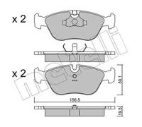 Plaquettes de frein 22-0182-0 METELLI pour VOLVO C70 I Coupé C70 I Décapotable
