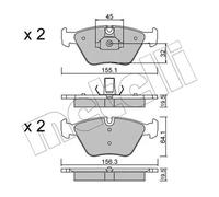 metelligroup 22-0207-3 - Made in Italy - Plaquettes de Frein