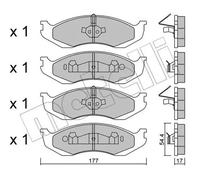 Plaquettes de frein 22-0218-0 METELLI pour JEEP GRAND CHEROKEE I CHEROKEE