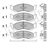 Plaquettes de frein 22-0218-0 METELLI pour JEEP GRAND CHEROKEE I CHEROKEE