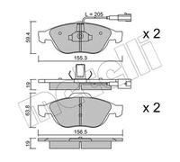 Plaquettes de frein 22-0220-0 METELLI pour LANCIA ALFA ROMEO