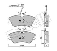 Plaquettes de frein 22-0222-0 METELLI pour RENAULT ESPACE III