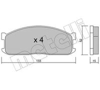 Plaquettes de frein 22-0232-0 METELLI pour MAZDA FORD