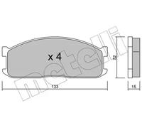 Plaquettes de frein 22-0232-0 METELLI pour MAZDA FORD