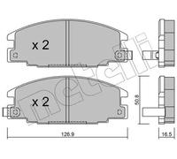 Plaquettes de frein 22-0244-0 METELLI pour OPEL ISUZU