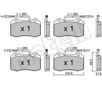 Plaquettes de frein 22-0251-1 METELLI pour PEUGEOT 406 Break 406 Coupé