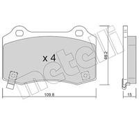 Plaquettes de frein 22-0251-6 METELLI pour CADILLAC CHEVROLET JEEP CHRYSLER