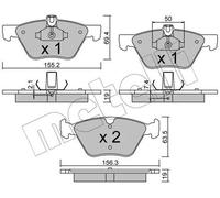 Plaquettes de frein 22-0252-1 METELLI pour MERCEDES-BENZ CLASSE S