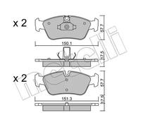 Plaquettes de frein 22-0260-0 METELLI pour BMW 3 3 Coupé 3 Décapotable 3 Touring