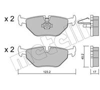 metelligroup 22-0261-0 Plaquettes de Frein, Made in Italy, Pièce de Rechange pour Voiture, Certifiés ECE R90, Sans Cuivre