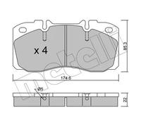 Plaquettes de frein 22-0268-0 METELLI pour IVECO DAILY IV Fourgon EUROFIRE I